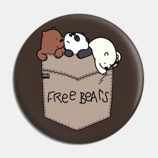 We Bare Bears Pouchie Shirt Pin