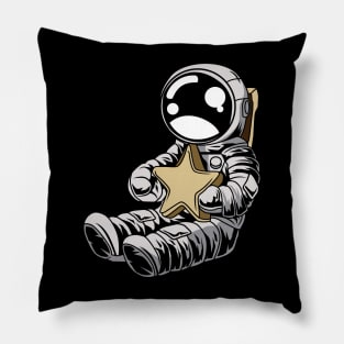 Astronaut Holding the Star Pillow