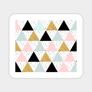 Geometric serendipity - Scandinavian blush and mint Magnet