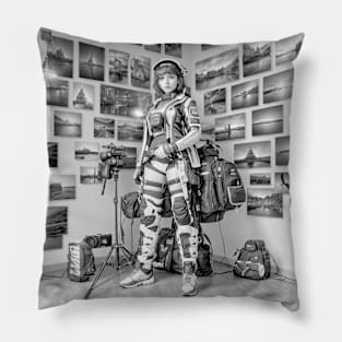 Fantasy Gamer Girl NFT Metaverse ai gaming Pillow