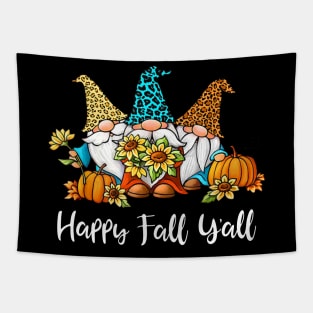 Happy Fall Y'all Gnomes T-shirt Tapestry