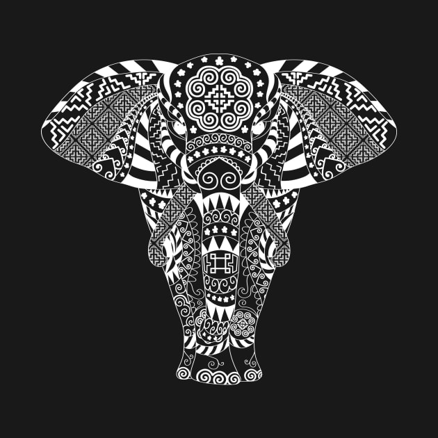 Hmoob Tribal Elephant (Dark Colored Tee) by VANH