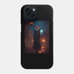 Witch's Halloween Celebration in the Spooky Night Phone Case