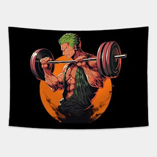 zoro lifting weight Tapestry