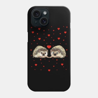 Hedgehog in love, lovers couple cute Phone Case