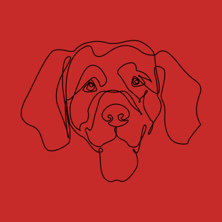 One Line Golden Retriever T-Shirt