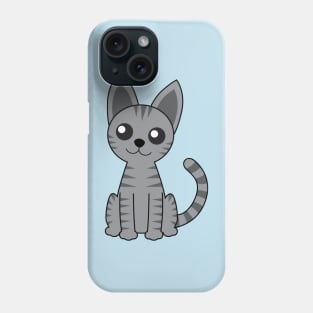 Grey Striped Cat Phone Case