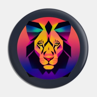 Low Poly Lion Pin