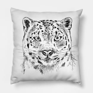 Snow Leopard Print Pillow