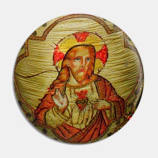 Embroidered Jesus Christ Pin