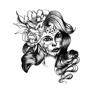 catrina and flowers T-Shirt