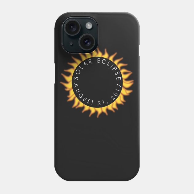 FLAMING SUN Total Eclipse 2017 Phone Case by dlinca