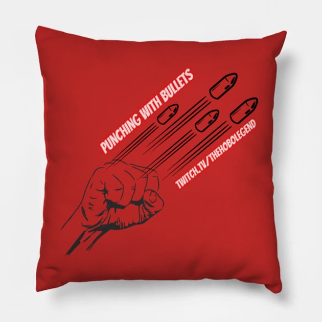 Punching With Bullets Pillow by Ragnariley