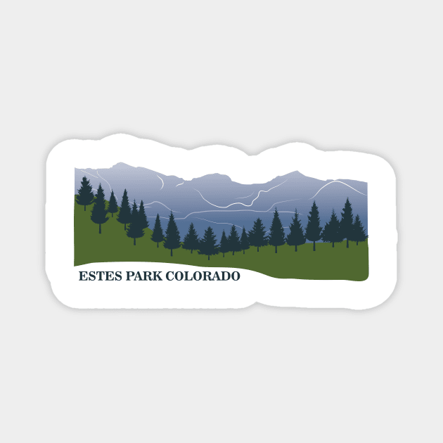 Estes Park Colorado Magnet by dddesign