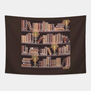 Dark Academia - Old Candlelit Library Tapestry