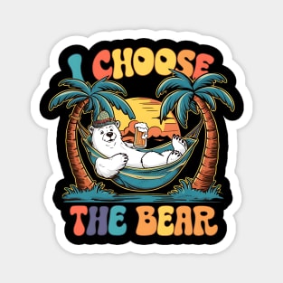 I choose the Bear and beer. Summer vibes Magnet