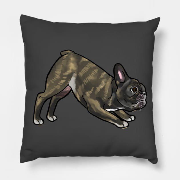 Downward bulldog Pillow by MightyFam