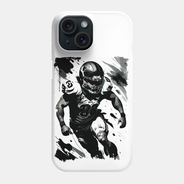 ✪ NFL ✪ Football Player Portrait ☛ Abstract Vector Splatter Art Illustration Phone Case by Naumovski