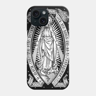 Virgin Mary Catholic Vintage Engraving Phone Case