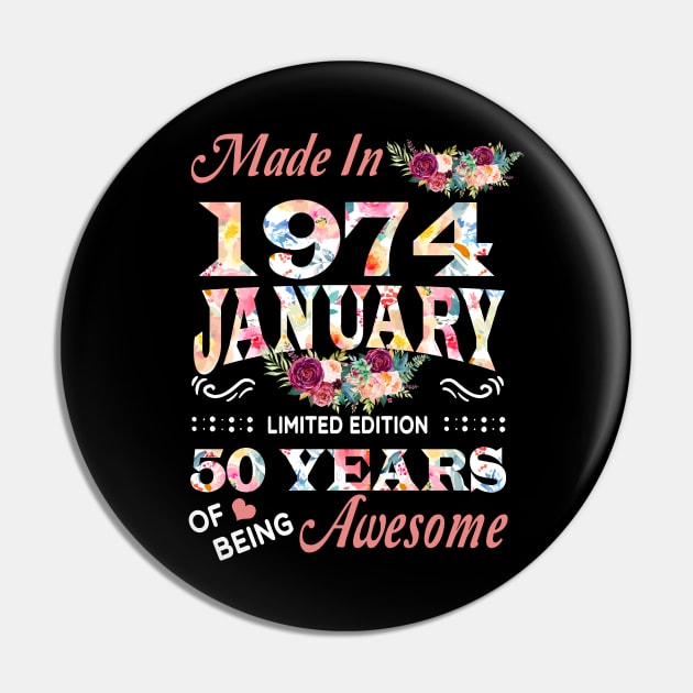 January Flower Made In 1974 50 Years Of Being Awesome Pin by Kontjo