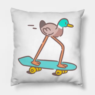 skateboard duck Pillow