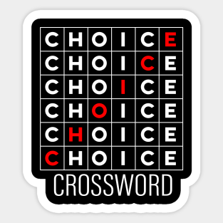 Crossword Puzzle Stickers | TeePublic