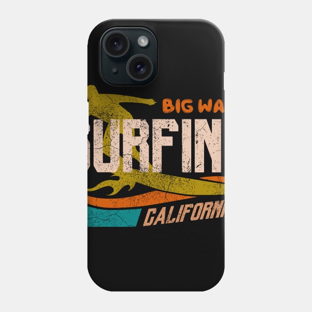 Big wave Surfing California Phone Case by SpaceWiz95