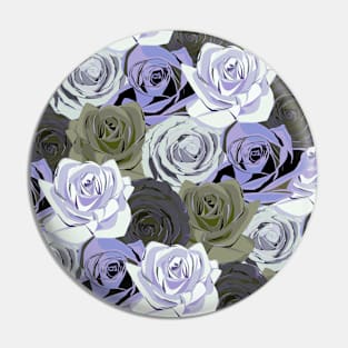 Green and Purple Flowers Pin