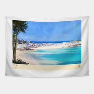 St Ives, Cornwall, Travel poster (Landscape) Tapestry