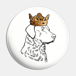 Chesapeake Bay Retriever Dog King Queen Wearing Crown Pin