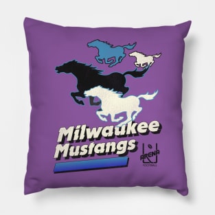 Defunct Milwaukee Mustangs Football Team Pillow