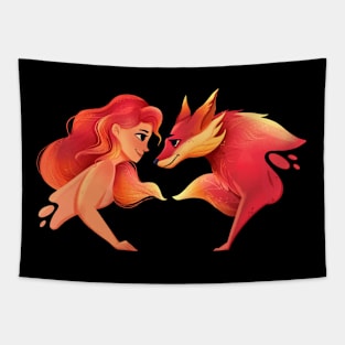 Girl vs Fox Tapestry