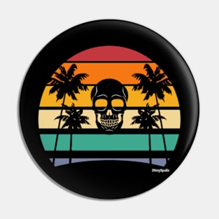 Skull in Paradise Pin