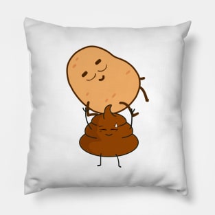 Funny Food Potato and Poop Design Pillow