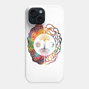 Tree of Life and brain Phone Case