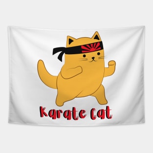 KARATE CAT/ Cute Funny Kitty Cat Tapestry