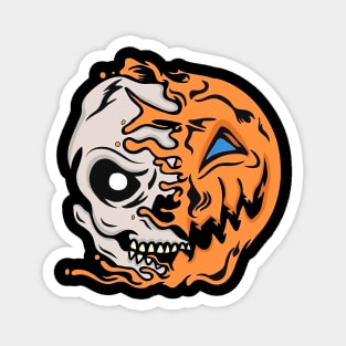 Skull Head Halloween Magnet