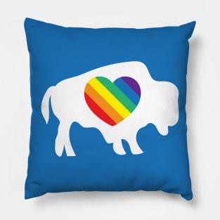 Buffalo Pride Week Rainbow Gay Pride Colors LGBTQ Ally Pillow