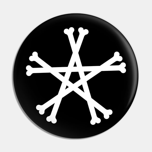 Bones Pentagram Pin by Klau
