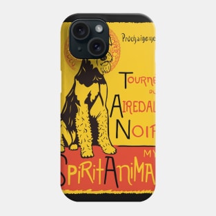 Funny Airedale Terrier Cute Dog Chat Noir Mashup Art Phone Case