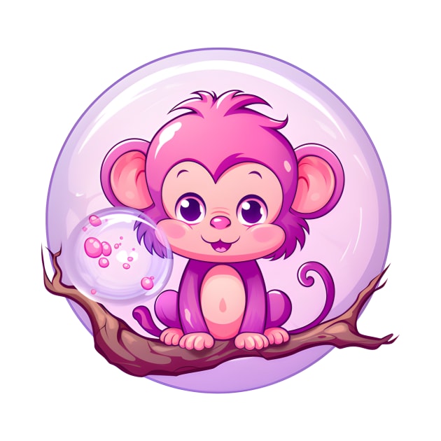 Purple Monkey in a Bubblegum Tree by cesspoolofcool