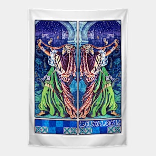 L'Andalousie Woman Dancing Starry Night Spain 1900 Tapestry