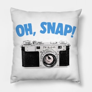 Oh Snap / Camera Geek Gift Design Pillow