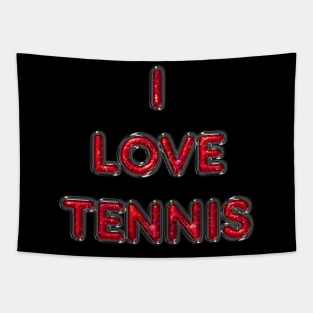 I Love Tennis - Red Tapestry