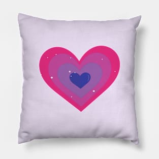 Bisexual Flag Heart Pillow