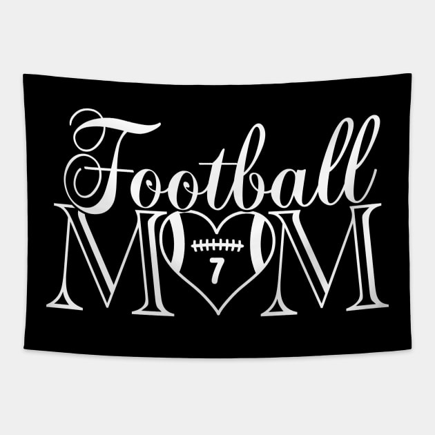 Cute Classic Football Mom #7 That's My Boy Football Jersey Number 7 Tapestry by TeeCreations