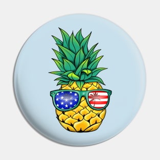 USA Patriotic Pineapple Pin