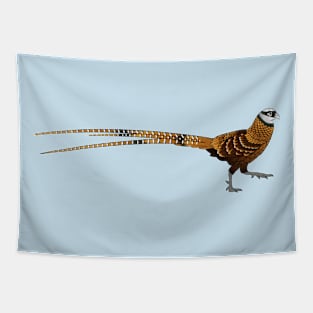 Reeves's pheasant bird cartoon illustration Tapestry