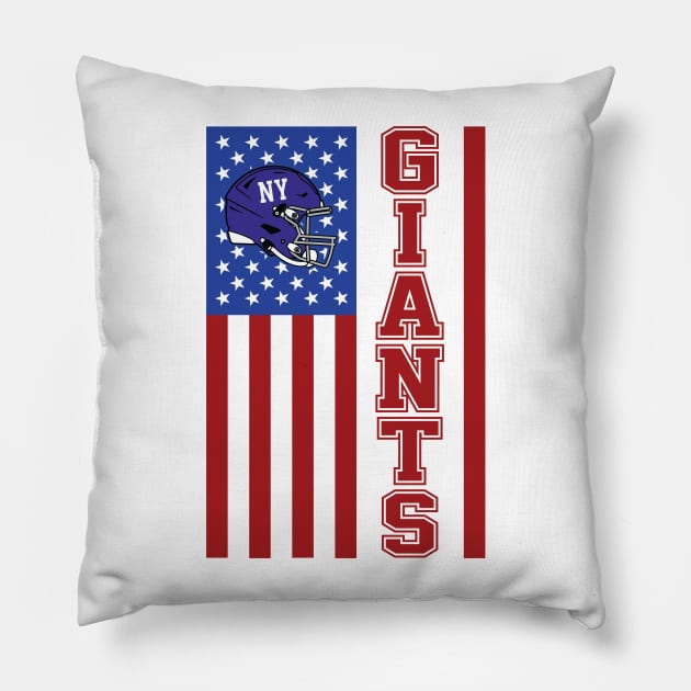 Giants Football Team Pillow by Cemploex_Art