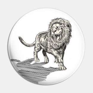 Roaring Lion Pen and Ink Pin